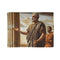 Socrates Teaching Group of Students — Plush Fleece Throw Blanket — Full Spread Plush Fleece Artwork View