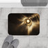 Solar Eclipse Casting Fractal Shadows — 61×43 Memory Foam Bath Mat — Modern Bathroom Floor Lifestyle View
