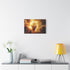 Solar Flare Shaped Like Screaming Face — Stretched Canvas Wall Art — Living Room Wall Lifestyle View
