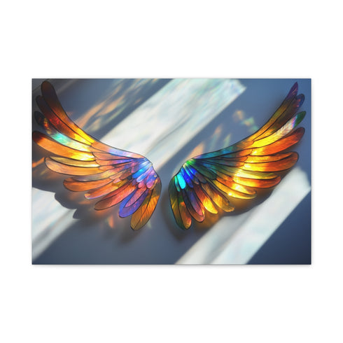 Solar Wings Casting Prism Shadows — 24×16 Canvas Wall Art — Front Gallery-Wrapped Canvas View