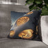 Space Cathedral Shaped Like Seashell — Faux Suede Cushion Cover — Sofa & Living Room Lifestyle View
