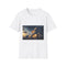 Space Cathedral Shaped Like Seashell — Graphic Cotton T-Shirt — Front Graphic Print View