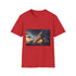 Space Cathedral Shaped Like Seashell — Graphic Cotton T-Shirt — 100% Ring-Spun Cotton Fabric & Print Detail