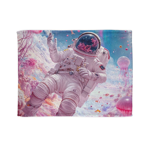Space Galaxy Spread Out — 50×60 Plush Throw Blanket — Full Flat Artwork View