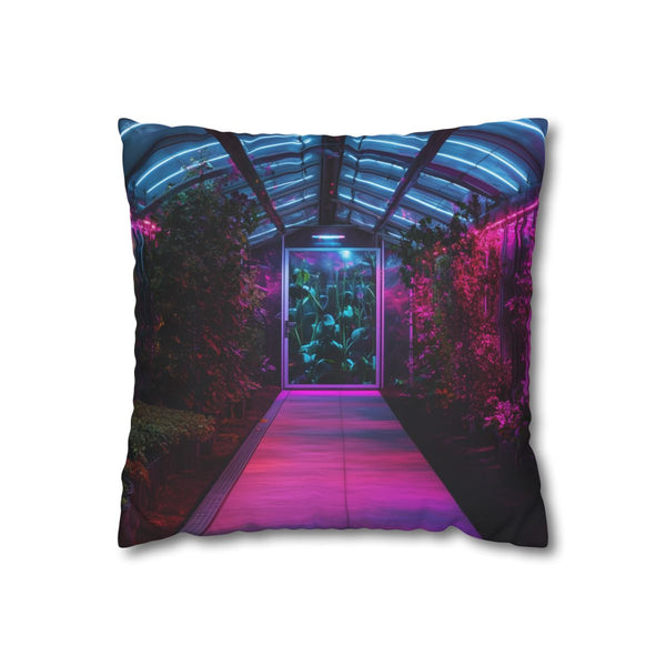 Space Garden in Glowing Greenhouse (Edition II) — Double-Sided Cushion Cover — Front Double-Sided Cushion View
