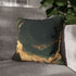 Space Monk Chanting Inside Black Hole — 40×40 Cushion Cover — Sofa & Living Room Lifestyle View