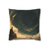 Space Monk Chanting Inside Black Hole — 40×40 Cushion Cover — Front 40×40 cm Square Cushion View