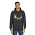 Space Monk Chanting Inside Black Hole Graphic Unisex College Hoodie - Lifestyle Model View