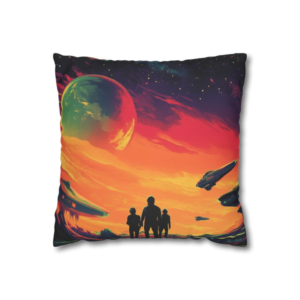 Space Opera Poster with Vivid Colors (Edition III) — Double-Sided Cushion Cover — Front Double-Sided Cushion View