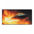 Spaceship Leaving Burning Planet — XXL Gaming Desk Mat — Full Top-Down Artwork View
