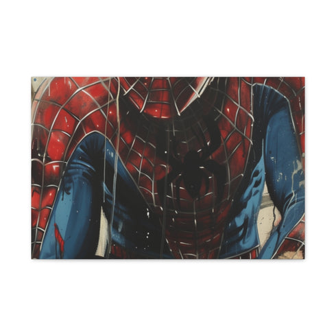 Spiderman Painting — 24×16 Canvas Wall Art — Front Gallery-Wrapped Canvas View