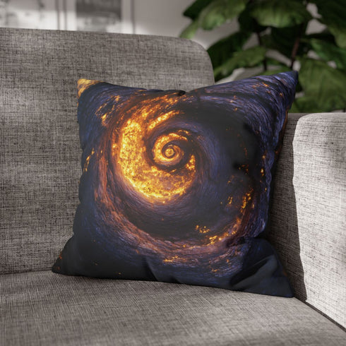 Spiral Nebula Forming Tree Trunk — Double-Sided Cushion Cover — Sofa & Armchair Living Room Lifestyle View