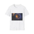Spiral Nebula Forming Tree Trunk Graphic Unisex Softstyle T-Shirt - Front View