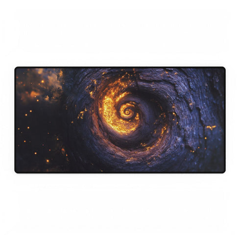 Spiral Nebula Forming Tree Trunk — XXL Gaming Desk Mat — Full Top-Down Artwork View