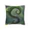 Spiral Tree Growing Upside Down — 40×40 Cushion Cover — Front 40×40 cm Square Cushion View