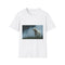 Spirit Bear Emerging from Cloud Mist Graphic Unisex Softstyle T-Shirt - Front View