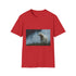 Spirit Bear Emerging from Cloud Mist Graphic Unisex Softstyle T-Shirt - Red Variant