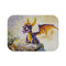Spyro the Dragon Watercolor — Non-Slip Bath Mat — Top-Down Velvet Microfibre Artwork View