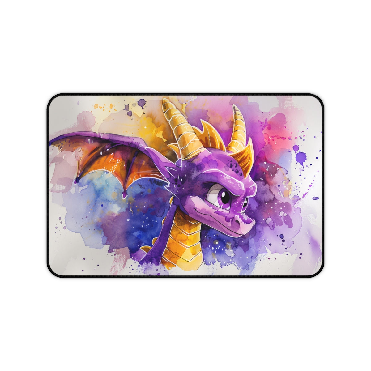 Spyro Watercolor Desk Mat: Dive into Adventure!