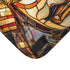 Stained Glass Samurai Mask (Edition II) — 61×43 Memory Foam Bath Mat — Cushioned Memory Foam & Microfibre Close-Up