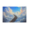 Surreal Staircase Ascending to Clouds — 24×16 Canvas Wall Art — Front Gallery-Wrapped Canvas View