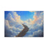 Surreal Staircase Ascending to Clouds — 24×16 Canvas Wall Art — Front Gallery-Wrapped Canvas View