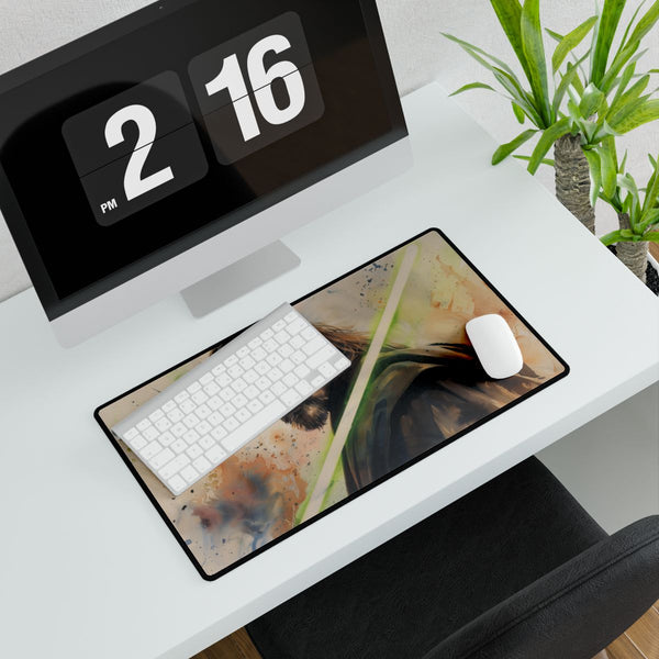 Star Wars Qui Gon Jinn Jedi — XXL Gaming Desk Mat — Gaming & Workspace Desk Setup View