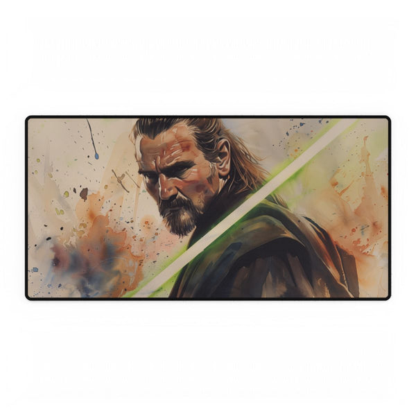Star Wars Qui Gon Jinn Jedi — XXL Gaming Desk Mat — Full Top-Down Artwork View