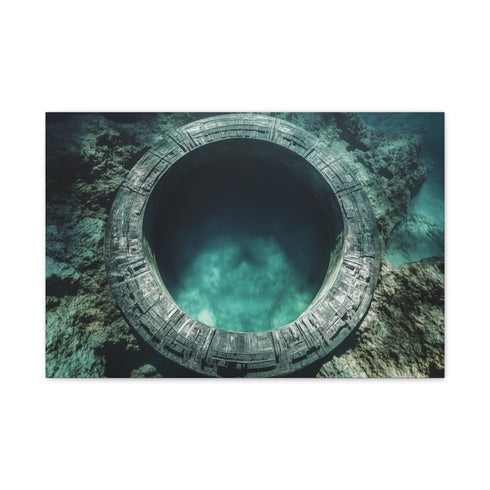 Stargate Opening Beneath Ocean Floor — Canvas Wall Art — Front Gallery-Wrapped Canvas View