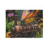 Steam Powered Butterfly Garden — 50×60 Plush Throw Blanket — Full Spread Plush Fleece Artwork View