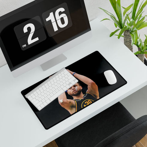 Steph Curry — XXL Gaming Desk Mat — Gaming & Workspace Desk Setup View