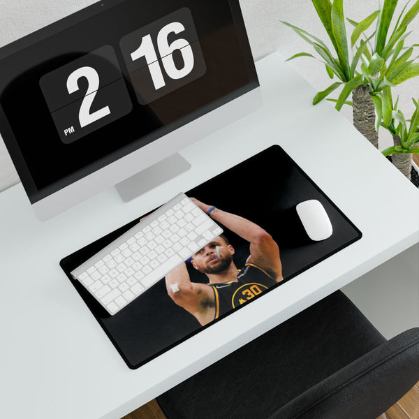 Steph Curry — XXL Gaming Desk Mat — Gaming & Workspace Desk Setup View
