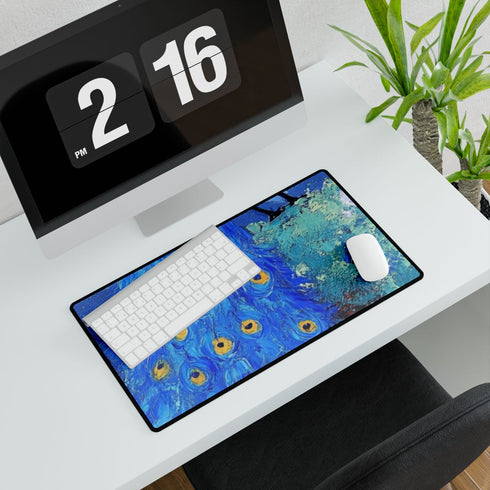 Traditional Chinese Red & Gold Lacquer Art — XXL Gaming Desk Mat — Gaming & Workspace Desk Setup View