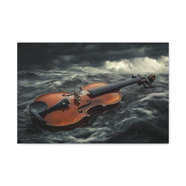 Storm Brewing from a Violin (Edition III) — 24×16 Canvas Wall Art — Front Gallery-Wrapped Canvas View