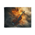 Storm Brewing from a Violin — 50×60 Plush Throw Blanket — Full Flat Artwork View