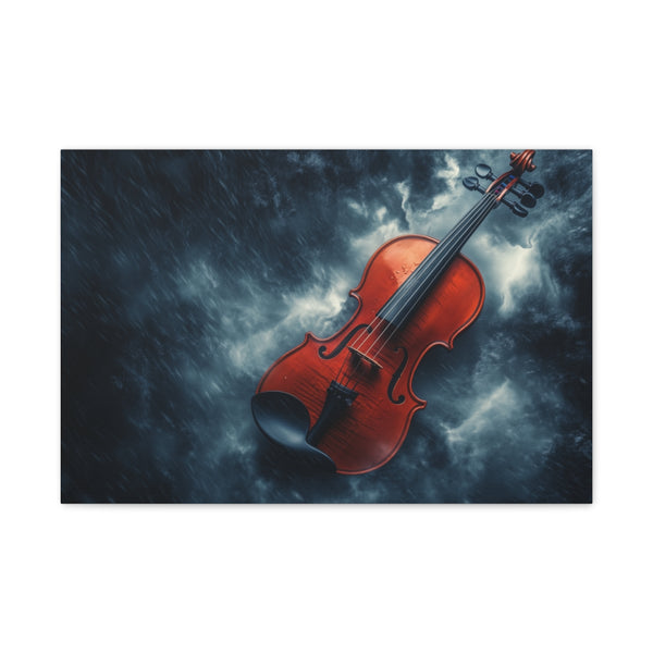 Storm Brewing from a Violin — 24×16 Canvas Wall Art — Front Gallery-Wrapped Canvas View