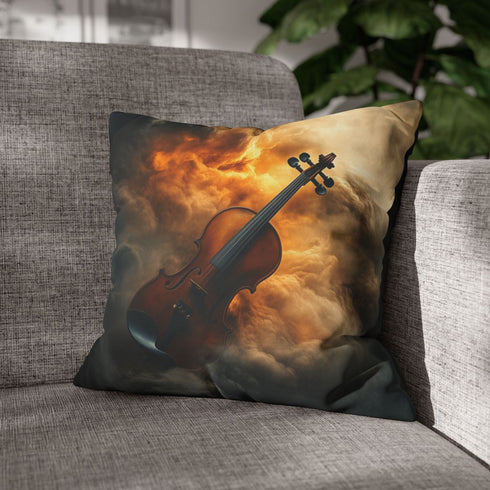 Storm Brewing from Violin — Double-Sided Cushion Cover — Sofa & Armchair Living Room Lifestyle View