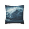 Storm Cloud Shaped Like Wolf — Faux Suede Cushion Cover — Front 40×40 cm Square Cushion View