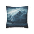 Storm Cloud Shaped Like Wolf — Faux Suede Cushion Cover — Front 40×40 cm Square Cushion View