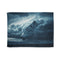 Storm Cloud Shaped Like Wolf — Plush Fleece Throw Blanket — Full Spread Plush Fleece Artwork View