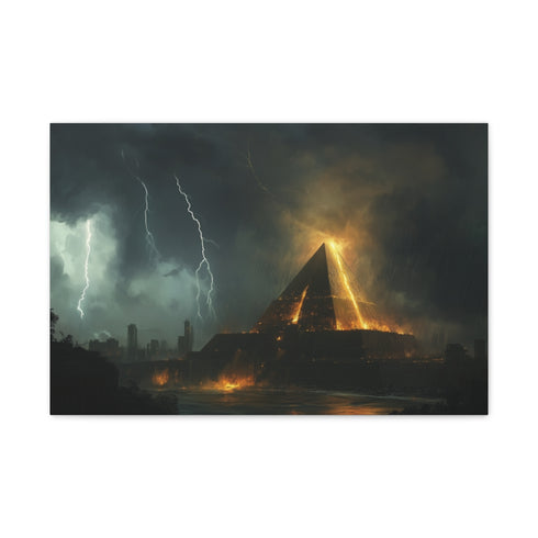 Storm over an Electric Pyramid (Edition IV) — 24×16 Canvas Wall Art — Front Gallery-Wrapped Canvas View