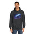 Storm Over an Electric Pyramid Graphic Unisex College Hoodie - Lifestyle Model View