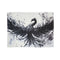 Stylized Phoenix Rising from Ink (Edition III) — 50×60 Plush Throw Blanket — Full Spread Plush Fleece Artwork View