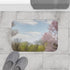 Suburban Park Families Spring Bloom — Non-Slip Bath Mat — Bathroom Floor Lifestyle View