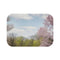 Suburban Park Families Spring Bloom — Non-Slip Bath Mat — Top-Down Velvet Microfibre Artwork View