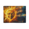 Sun God Painted with Nebulae — 50×60 Plush Throw Blanket — Full Spread Plush Fleece Artwork View