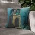 Sunken Bell Tower Ringing in Ocean — Double-Sided Cushion Cover — Sofa & Armchair Living Room Lifestyle View