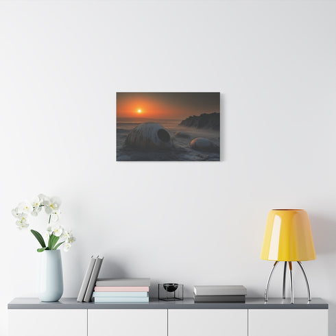 Sunrise over Alien Landscape (Edition II) — 24×16 Canvas Wall Art — Living Room Wall Lifestyle View