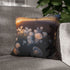 Sunset Canyon Filled with Floating Jelly — Double-Sided Cushion Cover — Sofa & Armchair Living Room Lifestyle View