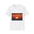 Sunset Made of Music Notes Graphic Unisex Softstyle T-Shirt - Front View
